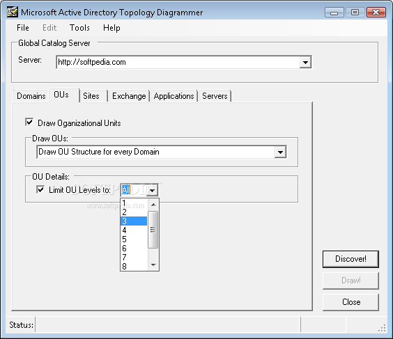 Microsoft-Active Directory Topology Diagrammer screenshot 2