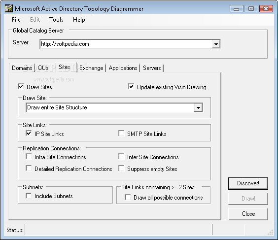 Microsoft-Active Directory Topology Diagrammer screenshot 3