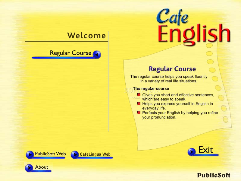 بهترین نرم افزار آموزش مکالمه انگلیسی Cafe English 1.0