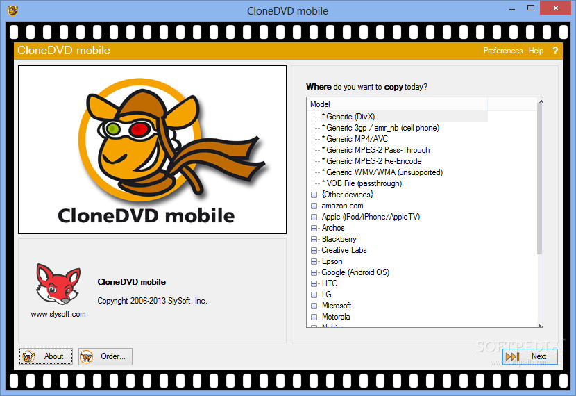 CloneDVD Mobile 1.7.1.1 Beta