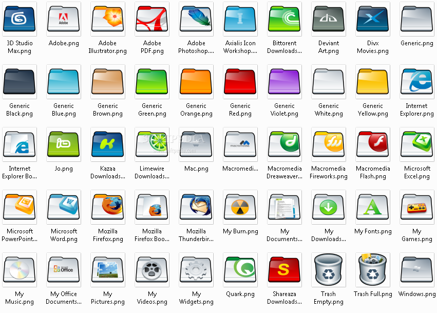 folder icons character