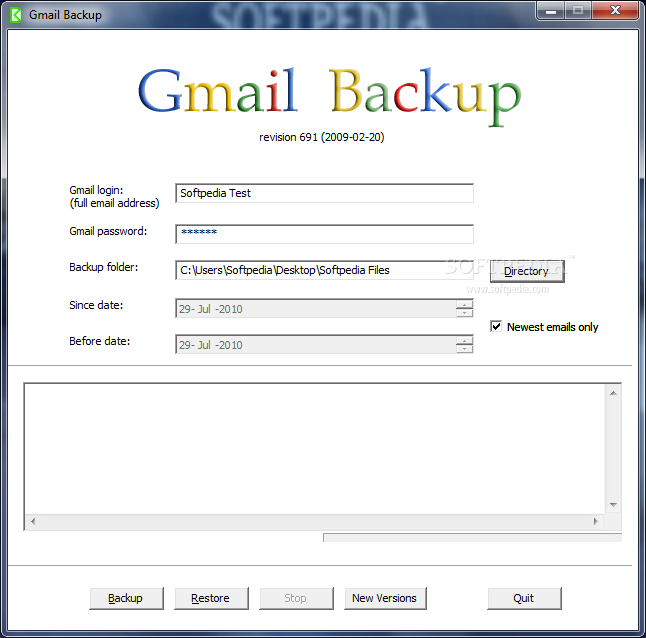 GMail Backup 0.107 Revision 691