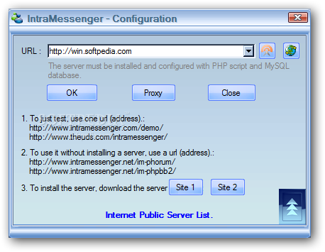 IntraMessenger screenshot 1 - The main window of IntraMessenger will allow you to access all the main functions of the application and start chatting in no time.