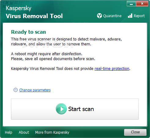 Kaspersky Virus Removal Tool screenshot 1 - The Autoscan tab window of Kaspersky Virus Removal Tool, where you will be able to select the objects that you want to scan.
