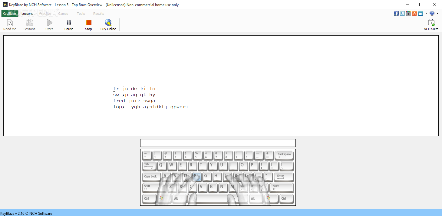 KeyBlaze Typing Tutor 1.12
