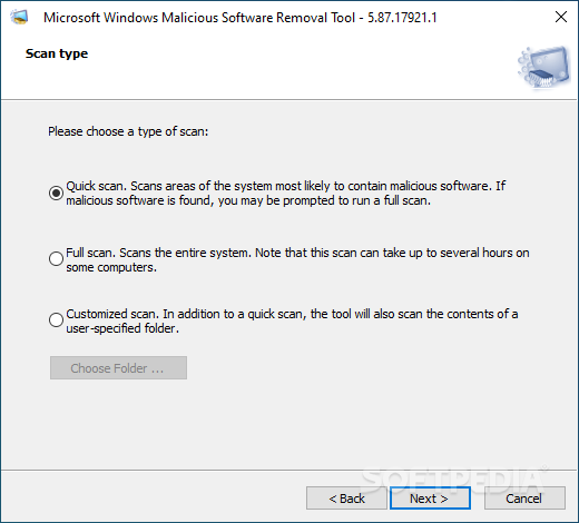 Microsoft Malicious Software Removal Tool screenshot 1