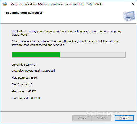Microsoft Malicious Software Removal Tool screenshot 2