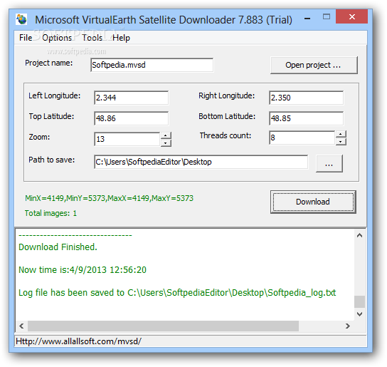 Microsoft VirtualEarth Satellite Downloader 6.88