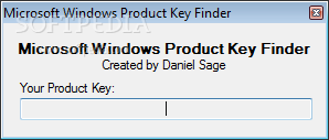 Microsoft Windows Product Key Finder 1.0