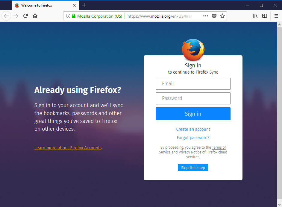 Firefox screenshot 1