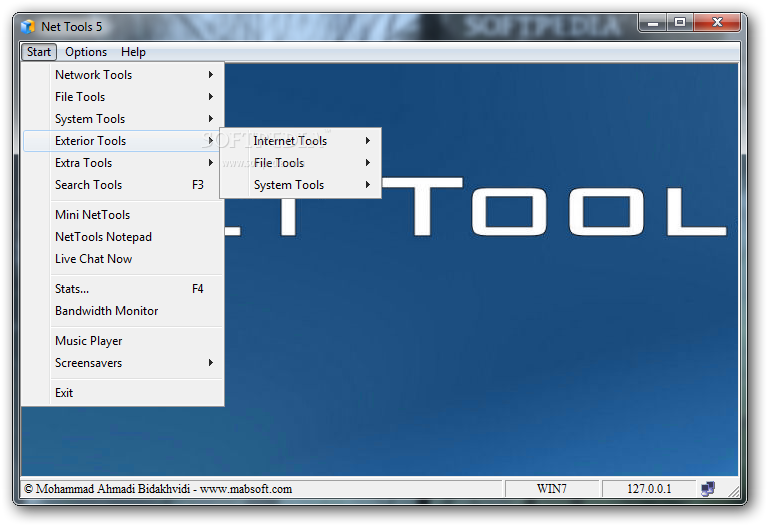 Net Tools 5 برنامج شامل يحتوي على 175 اداة لمراقبة النظام والشبكات والهكرز