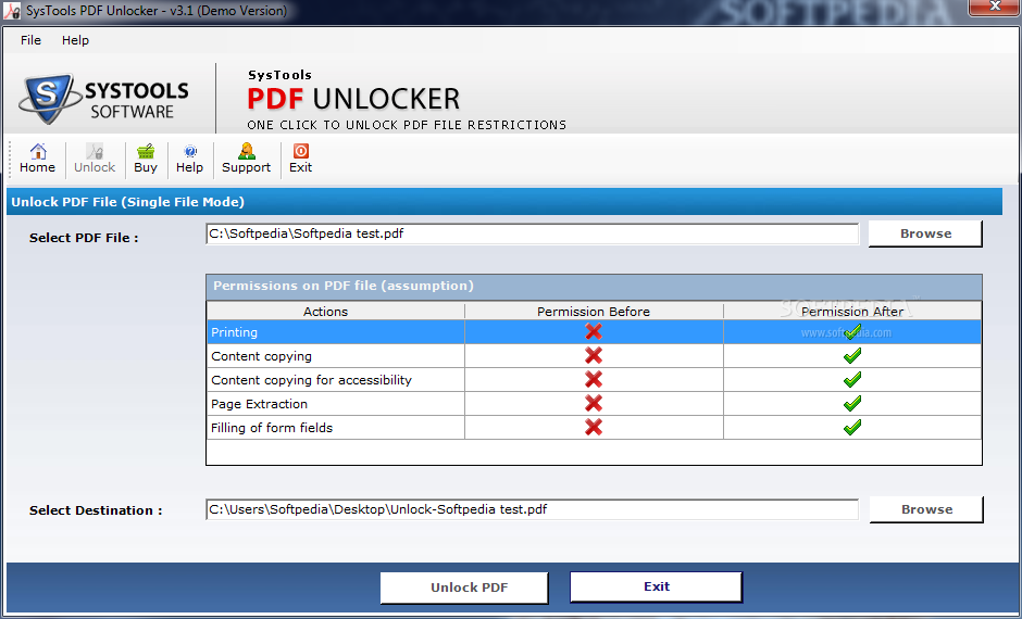 PDF Unlocker screenshot 1