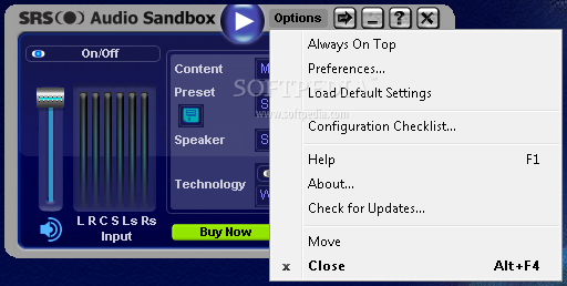 SRS Audio Sandbox 4 Memperbesar suara pada laptop
