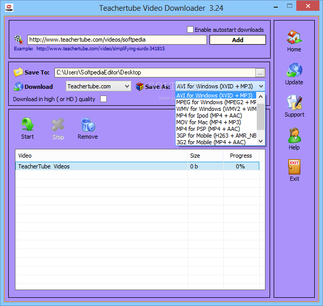 Teachertube Video Downloader screenshot 1 - Teachertube Video Downloader will help you download and save Teachertube videos to your PC, iPod, iPhone, PSP or Mobile Phone