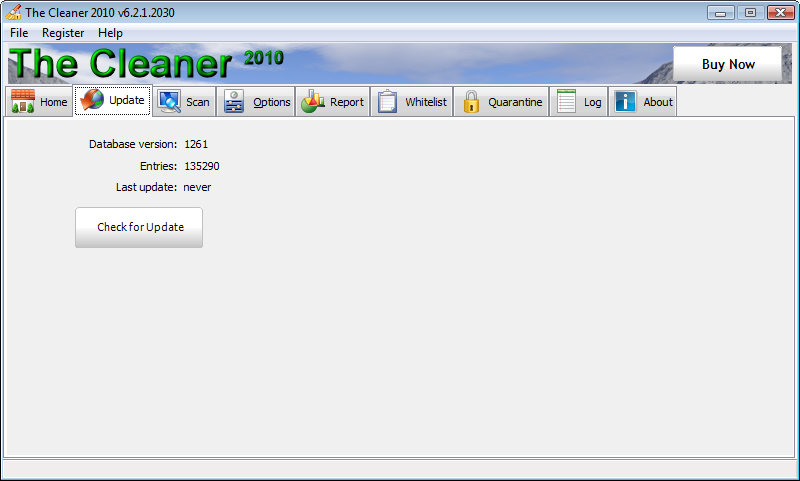 The Cleaner Database Update 1386 / August 30, 2010