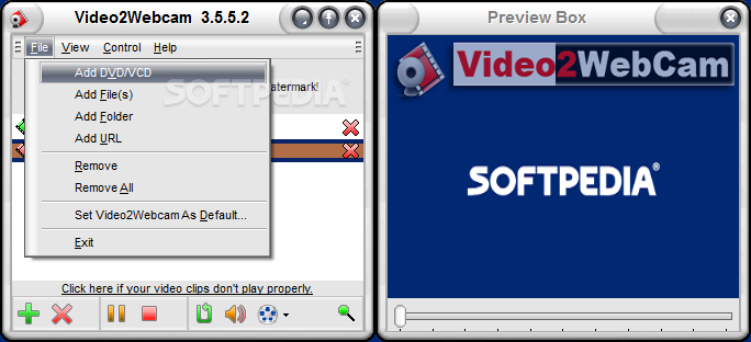 Imagen 2 de Video2Webcam - You can use this window when you want to change several default settings of Video2Webcam.