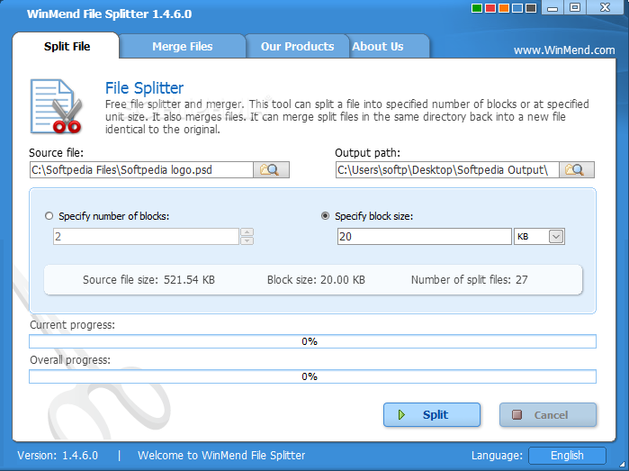 WinMend File Splitter 1.2.4