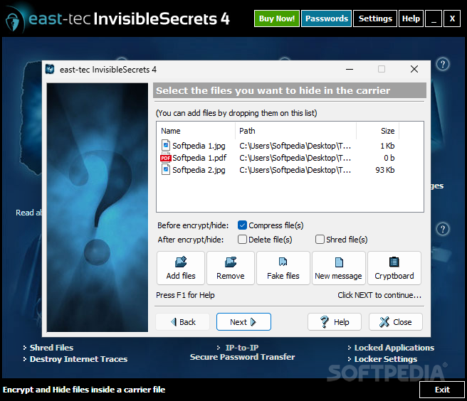 http://www.softpedia.com/screenshots/Invisible-Secrets_2.png